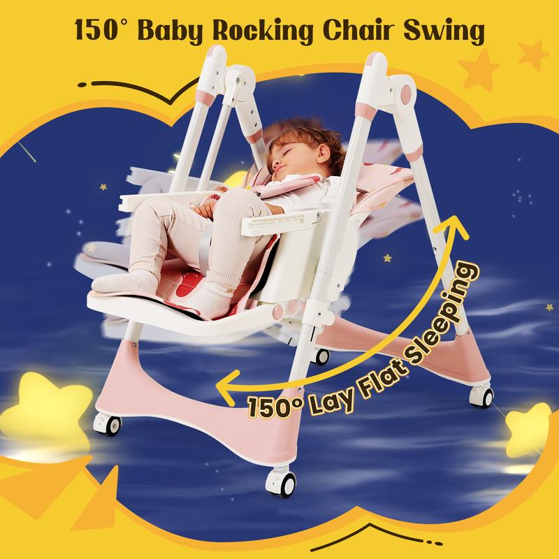 5-in-1 Baby High Chair & Rocking Chair Combo