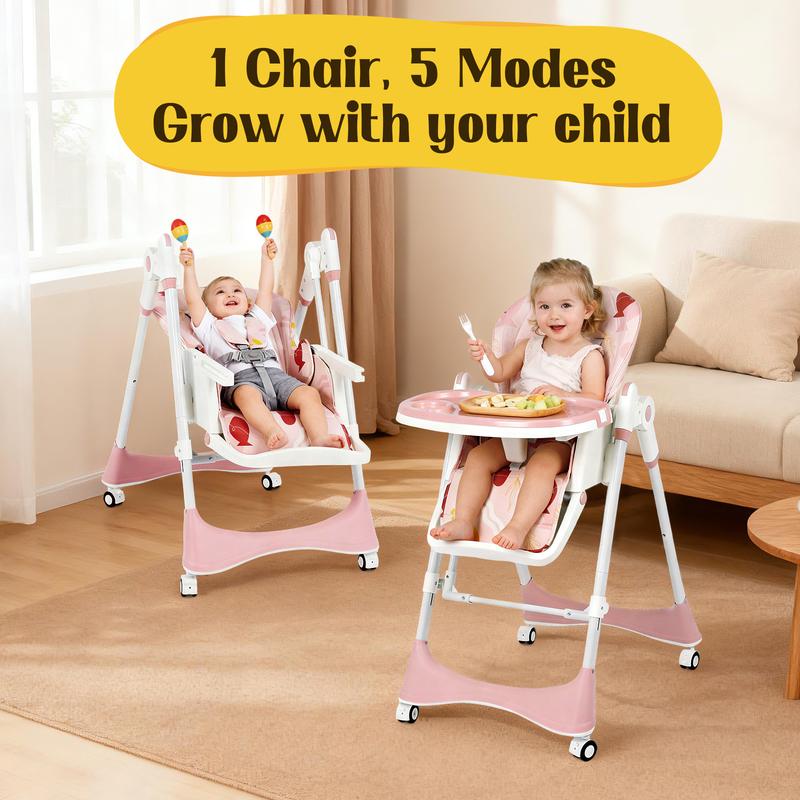 5-in-1 Baby High Chair & Rocking Chair Combo
